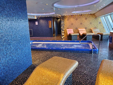 The Thermal Suite on Carnival Horizon is located in the Cloud 9 Spa
